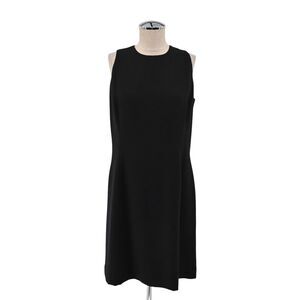 ELLEN TRACY Dress Womens Size 10 Linda‎ Allard Sleeveless Solid Black Sheath NEW